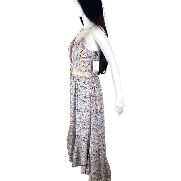 NWT Japna Cottagecore Prairie Floral Midi Sundress M - Picture 4 of 9